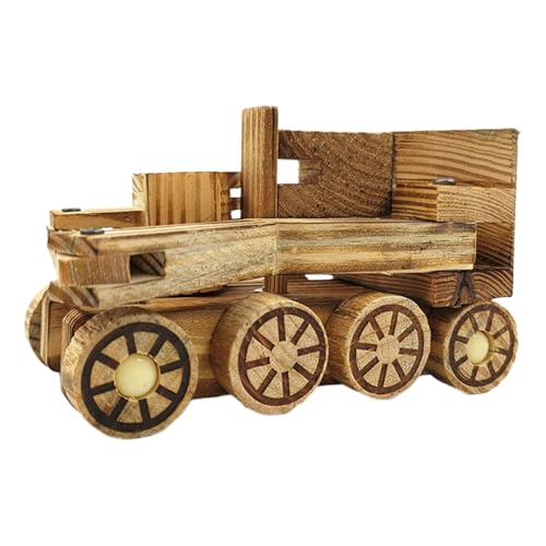 JISADER Hölzerne Bagger Spielzeugbauwagen Spielzeug für Alter 3+ Kinder Jungen Mädchen Mädchen von JISADER