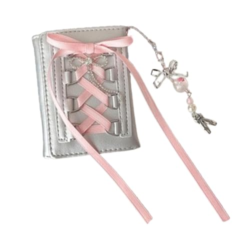 JISADER Kleine Geldbörse für Damen, mehrere Kartenfächer, zusammenklappbare dreifach gefaltete Geldbörse für den Weg zur Arbeit, Tanzschuhe Anhänger von JISADER