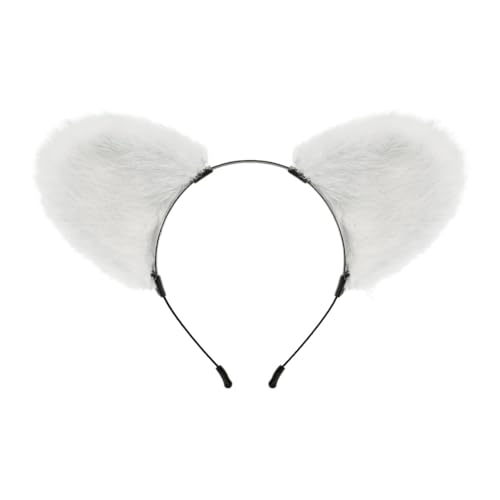 JISADER Kopfschmuck mit Bärenohren für Cosplay Und Rollenspiele, Weiß von JISADER