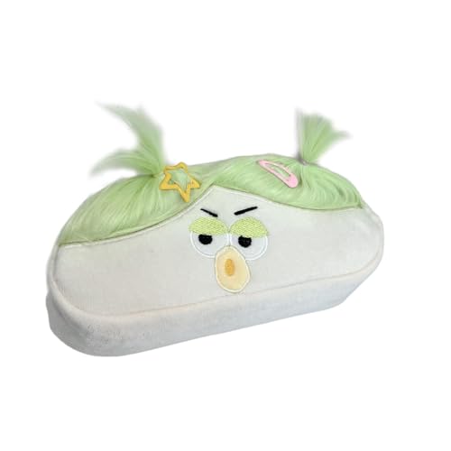 JISADER Plüsch Bleistift Gehäuse Bleistift Beutel Make -up -Tasche Schreibbeutel für Kinder Kinder Mädchen, Weiß von JISADER