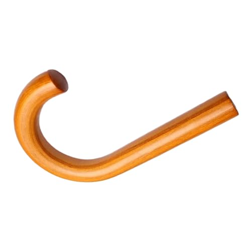 JISADER Regenschirmgriff Griff Regenschirm J-Griff Komfortable Teile Verschleißfester 10-mm-Regenschirmgriff Ersatz J-Hakengriff, Holzbraun von JISADER
