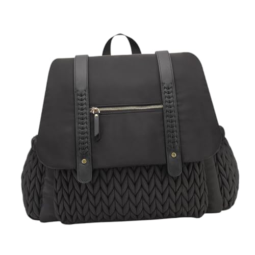 JISADER Rucksack mit Schichten mit Entspannter Seitenpocke Der Sich Wechselnde Tasche des Rucksacks, Schwarz von JISADER