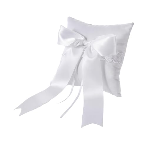 JISADER Satin Finish Bowknot Ringkissen Ringkissen Ringträgerhalter Ehering von JISADER