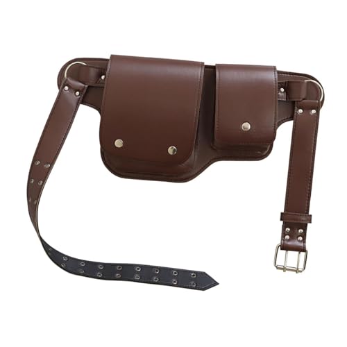 JISADER Taillenbeutel Retro Design mit Nietdekoration Accessoire für Männer Im von JISADER