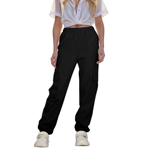 Cargohose Mit Gummizug Mädchen Mit Gummizug Cargohosen Einfarbig Cargo Hose Luftig Sommerhose Loose Freizeithose Bequeme Stoffhose Weich Hosen Leicht Casual Pants Black 140 Cargohose Mit Gummizug Mädchen Mit Gummizug Cargohosen Einfarbig Cargo Hose Luftig Sommerhose Loose Freizeithose Bequeme Stoffhose Weich Hosen Leicht Casual Pants Black 140 von JISUXIAB