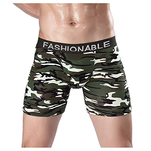 JISUXIAB Boxershorts Herren Mit Extra Beutel Unterhose Herren Mit Extra Beutel Weiche Retroshorts Mit Hoden Beutel Baumwolle Atmungsaktive Boxer Briefs Low Rise Sommer von JISUXIAB