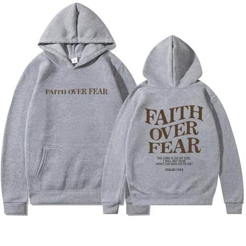 JISUXIAB Christian Hoodies für Männer Frauen Damen UK Love Like Jesus Brief Grafik Oversized Langarm Tops Winter Casual Kapuzen-Sweatshirts Pullover Decke, A64-grau, 38 von JISUXIAB