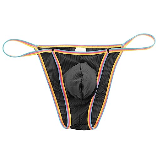 JISUXIAB Erotische Herren Wäsche Sissy Dessous Slip Mit Bulge Beutel Durchsichtige String Tanga Transparente Low Rise Reizwäsche Männer Gay Sport Slip Sommer Slips Weiche Unterwäsche von JISUXIAB