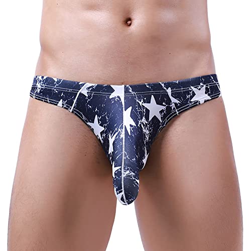 JISUXIAB Männer Elefanten Slip Beutel Elefantenrüssel Unterhose Erotische Slips Mit Bulge Beutel Reizwäsche Atmungsaktiv Bequem Sportslip Stretch Unterwäsche Weich Trunk Sommer Unterhosen Navy XXL von JISUXIAB