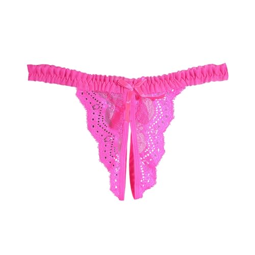 JISUXIAB String Ouvert Für Frauen Spitze String Tanga Mit Offenem Schritt Durchsichtige Thongs Atmungsaktiv Niedrige Taille Slip Weich Reizwäsche Unterwäsche Für Damen Baumwoll von JISUXIAB