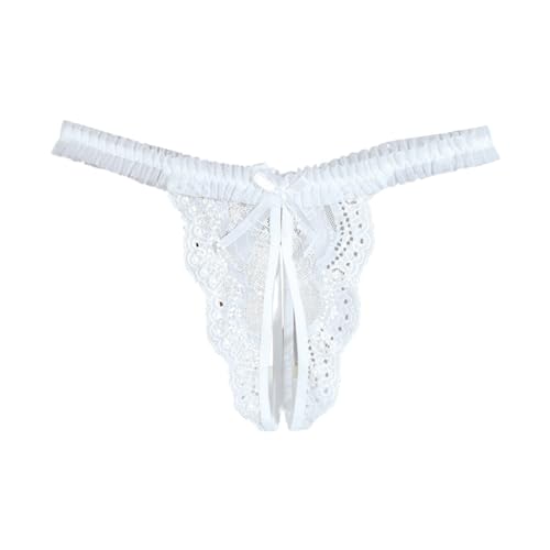 JISUXIAB String Ouvert Für Frauen Spitze String Tanga Mit Offenem Schritt Durchsichtige Thongs Atmungsaktiv Niedrige Taille Slip Weich Reizwäsche Unterwäsche Für Damen Baumwoll von JISUXIAB