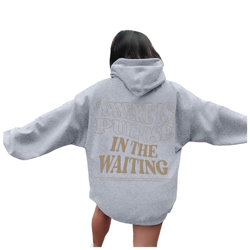 JISUXIAB There Is Purpose In The Waiting Christian Fleece Hoodies Für Frauen Männer Uk Übergroße Langarm Sweatshirts Plus Größe Winter Tops Pullover, A04-grau, 42 JISUXIAB There Is Purpose In The Waiting Christian Fleece Hoodies Für Frauen Männer Uk Übergroße Langarm Sweatshirts Plus Größe Winter Tops Pullover, A04-grau, 42 von JISUXIAB