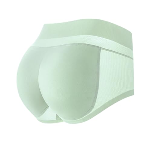JISUXIAB Unterhosen Push Up Damen Für Po Gepolstert Butt Lifter Höschen Hip Enhancer Hüftpolster Hose Fake Ass Bequeme Unterwäsche Leicht Weich Unterhose Passform Panties Light Green XXL von JISUXIAB