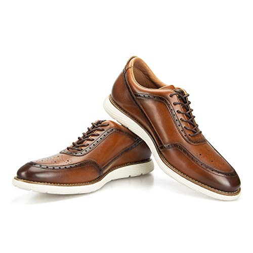 JITAI Herren Oxford Schuhe Herrenmode leichte Schuhe Freizeit Herrenschuhe, Braun-18, 42 EU (9 UK) von JITAI