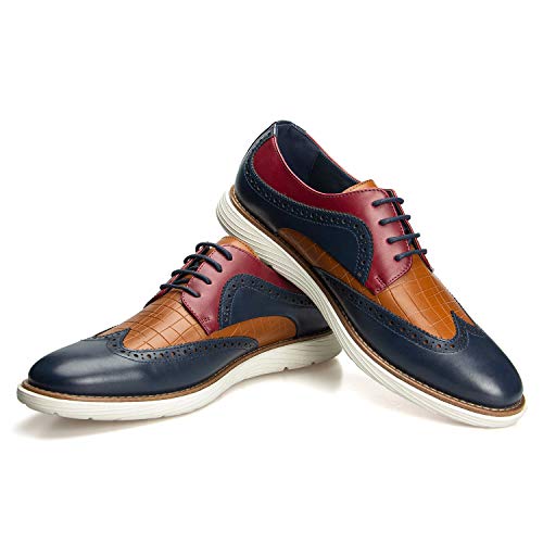JITAI Herren Oxfords Schuhe Freizeitschuhe für Herren Leichte Schnür-Modeschuhe, Mehrfarbig-04, 43 EU (10 UK) von JITAI