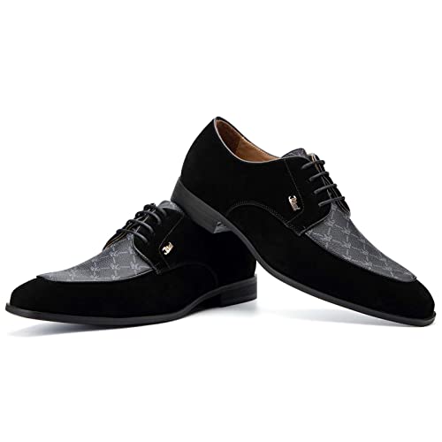 JITAI Oxfords Herren Elegante Schuhe Business Schnürhalbschuhe Herren Anzug Schuhe, Schwarz-07, 41 EU (8 UK) von JITAI