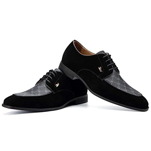 JITAI Oxfords Herren Elegante Schuhe Business Schnürhalbschuhe Herren Anzug Schuhe, Schwarz-07, 43 EU (10 UK) von JITAI