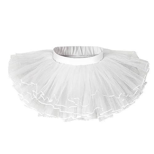 1 Stück 4-Lagiger Tutu-Rock Tüll-Tutus Für Mädchen Tüll Flauschiger Ballettrock Baby-Kleinkind-Tutus (Weiß) von JITNGA