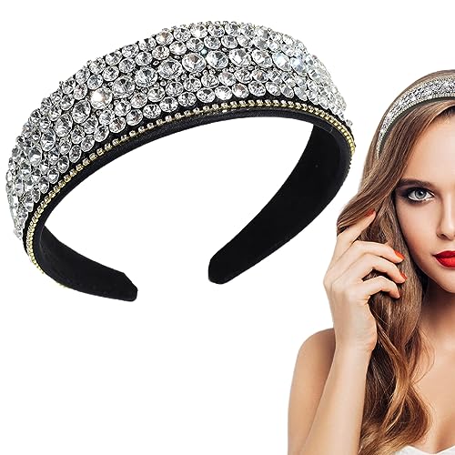 1 Stück Stirnband Dickes Haarband Niedlich Anmut Mode Funkelnd 90Er Jahre Bling Haarschmuck Strass Kopfbedeckung Geburtstag Party Geschenke Für Braut Frauen von JITNGA