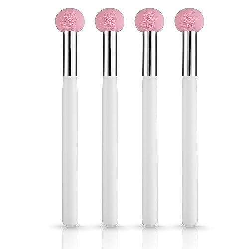 4 Stück Make-Up-Applikator Puderpinsel Make Up Puff Foundation Concealer Liquid Eyeshadow Roll Zauberstab Applikator Set Professioneller Lidschatten Eyeliner Wet Blush Beauty Tool von JITNGA