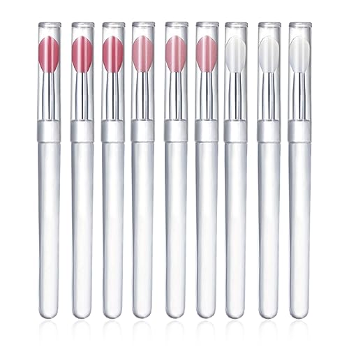 9 Stück Silikon Lippenpinsel Lippenmaske Make Up Beauty Pinsel Lidschatten Mit Deckel Professionelles Werkzeug Lippenstift Applikator Zum Auftragen Von Lipgloss Maske von JITNGA