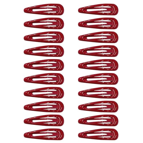 20pcs Süße Coole Haare Clip Haarnadeln Modische Rote Sterne Haar Barrettes Kopfstück Schnappklamme Haarzubehör Für Frauen Mädchen von JITNGM