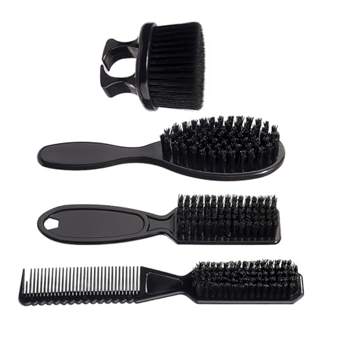 4 PCs Friseurbürste Set Für Männer Doppelkopf Haarstyling Pinselfett von JITNGM