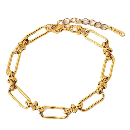 JITNGM Mehrzweck 18K Gold Platted Croses Link Chain Armband Set Accessoire Für Frauen Mit U Förmigen Schnallen Schloss Designs von JITNGM