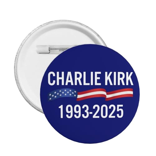 Charlie Kirk 1993–2025 Pin Runde Brust Pins Brosche Dekor 1 Stück von JIUFOTK