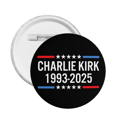 Charlie Kirk 1993–2025 Pin Runde Brust Pins Brosche Dekor 1 Stück von JIUFOTK