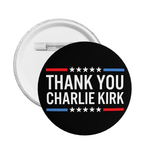 Danke Charlie Kirk Pin Runde Brust Pins Brosche Dekor 1 Pcs von JIUFOTK