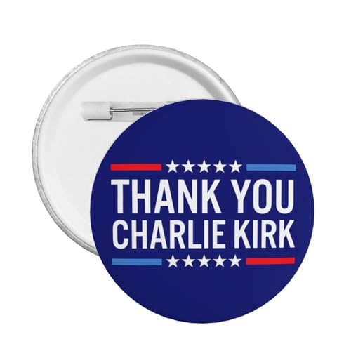 Danke Charlie Kirk Pin Runde Brust Pins Brosche Dekor 1 Pcs von JIUFOTK
