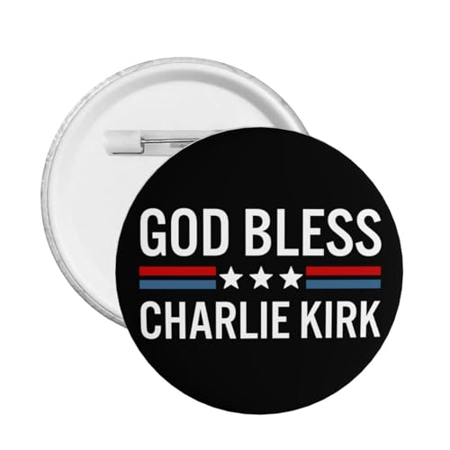 God Bless Charlie Kirk Pin Runde Brust Pins Brosche Dekor 1 Pcs von JIUFOTK