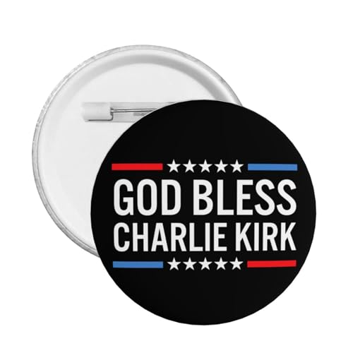 God Bless Charlie Kirk Pin Runde Brust Pins Brosche Dekor 1 Pcs von JIUFOTK
