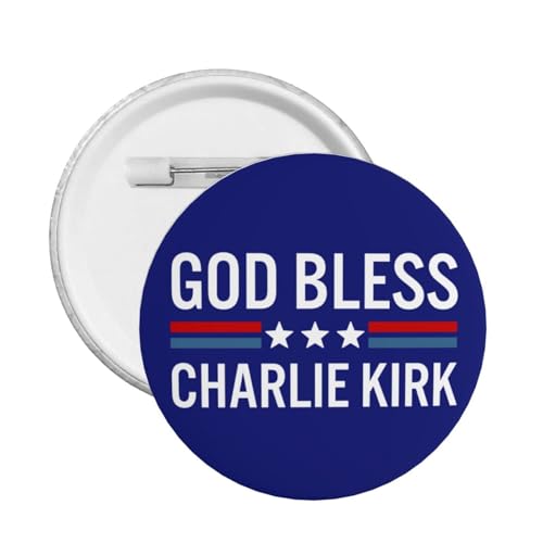God Bless Charlie Kirk Pin Runde Brust Pins Brosche Dekor 1 Pcs von JIUFOTK