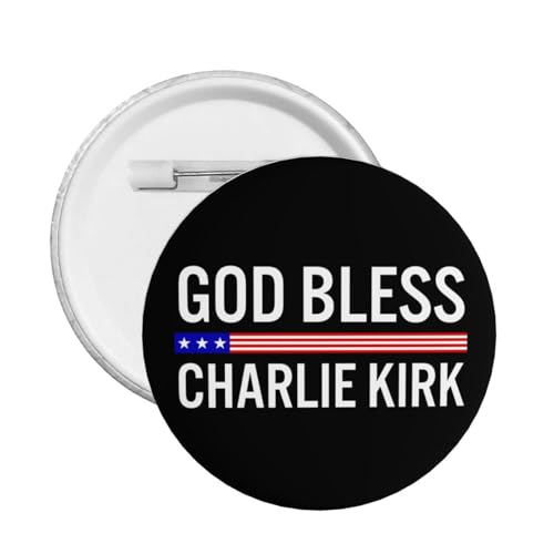 God Bless Charlie Kirk Pin Runde Brust Pins Brosche Dekor 1 Pcs von JIUFOTK