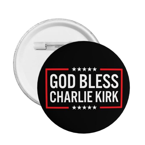 God Bless Charlie Kirk Pin Runde Brust Pins Brosche Dekor 1 Pcs von JIUFOTK