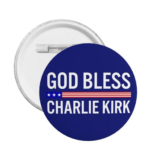 God Bless Charlie Kirk Pin Runde Brust Pins Brosche Dekor 1 Pcs von JIUFOTK