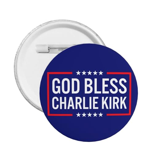God Bless Charlie Kirk Pin Runde Brust Pins Brosche Dekor 1 Pcs von JIUFOTK