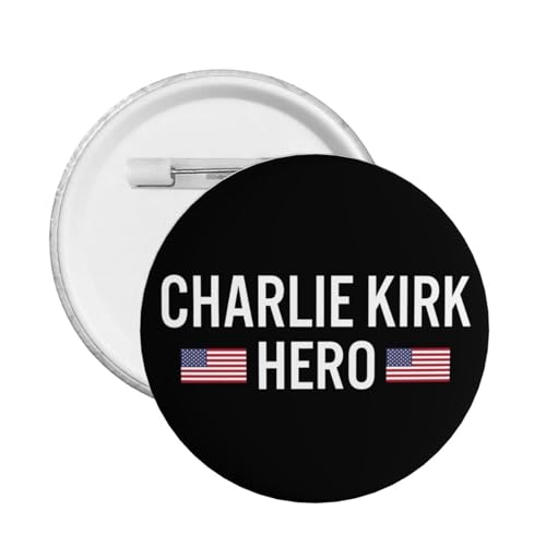 Held Charlie Kirk Pin Runde Brust Pins Brosche Dekor 1 Pcs von JIUFOTK