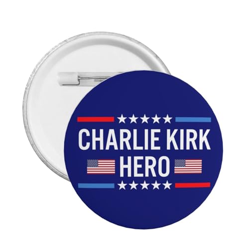 Held Charlie Kirk Pin Runde Brust Pins Brosche Dekor 1 Pcs von JIUFOTK