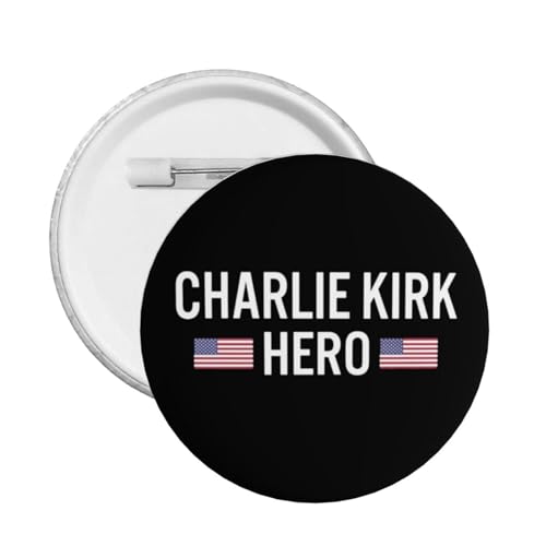 Hero Charlie Kirk Runde Abzeichen Button Pins Abzeichen Brosche Dekoration für Hut Taschen Kleidung von JIUFOTK