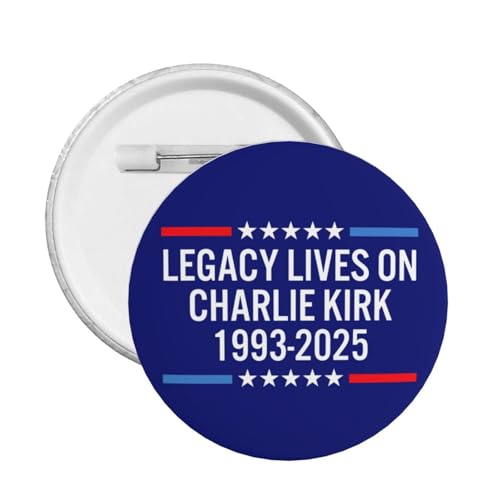 Legacy Lives On Charlie Kirk 1993–2025 Pin Runde Brust Pins Brosche Dekor 1 Stück von JIUFOTK
