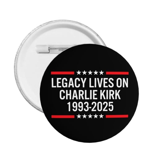Legacy Lives On Charlie Kirk 1993–2025 Pin Runde Brust Pins Brosche Dekor 1 Stück von JIUFOTK