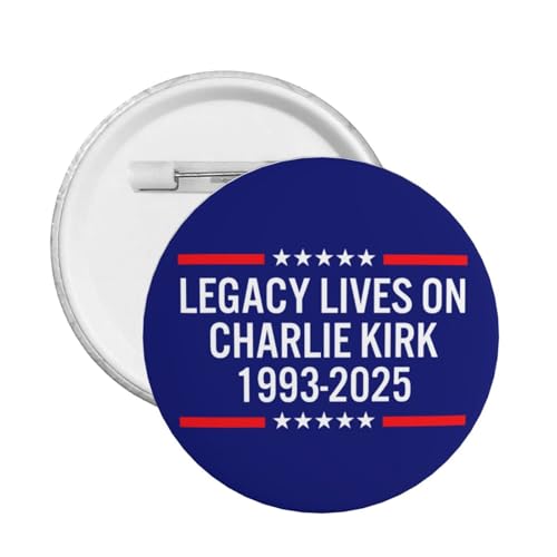 Legacy Lives On Charlie Kirk 1993–2025 Pin Runde Brust Pins Brosche Dekor 1 Stück von JIUFOTK