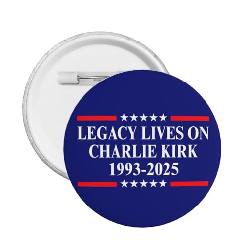 Legacy Lives On Charlie Kirk 1993–2025 Pin Runde Brust Pins Brosche Dekor 1 Stück von JIUFOTK