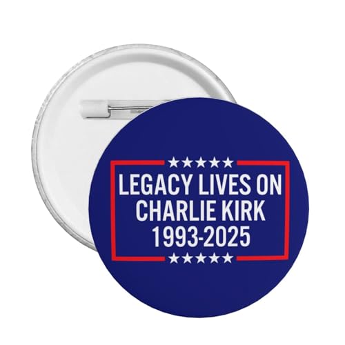 Legacy Lives On Charlie Kirk 1993–2025 Pin Runde Brust Pins Brosche Dekor 1 Stück von JIUFOTK