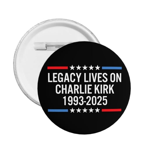 Legacy Lives On Charlie Kirk 1993–2025 Pin Runde Brust Pins Brosche Dekor 1 Stück von JIUFOTK