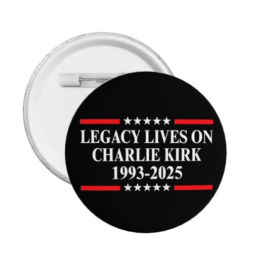Legacy Lives On Charlie Kirk 1993–2025 Pin Runde Brust Pins Brosche Dekor 1 Stück von JIUFOTK