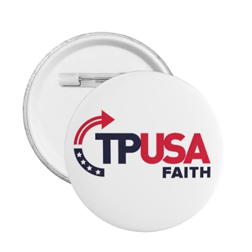 Turning Point USA TPUSA Faith Runde Anstecker Button Pins Badge Brosche Dekoration für Hut Taschen Kleidung von JIUFOTK